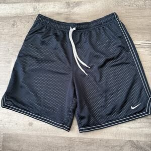 NIKE Shorts Womens XS X-Small Navy Blue Mesh Lined Athleisure 6" Inseam 257486